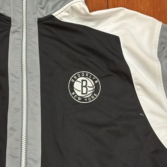 Zipway NBA Brooklyn Nets Men's Black/Gray Full-Zip Track Jacket Size 3XLT - Picture 2 of 11